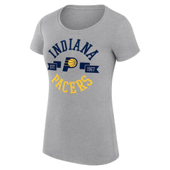 Heather Gray Indiana Pacers G-III 4Her by Carl Banks Women's Super-Slim Fit Lightweight Large City Logo T-Shirt | NBA