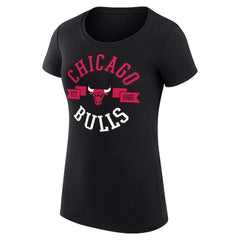 Black Chicago Bulls G-III 4Her by Carl Banks Women's Super-Slim Fit Lightweight Large City Logo T-Shirt sale | NBA