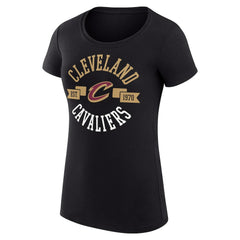 Black Cleveland Cavaliers G-III 4Her by Carl Banks Women's Super-Slim Fit Lightweight Large City Logo T-Shirt sale | NBA