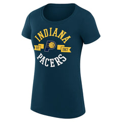 Navy Indiana Pacers G-III 4Her by Carl Banks Women's Super-Slim Fit Lightweight Large City Logo T-Shirt | NBA