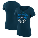 Navy Oklahoma City Thunder G-III 4Her by Carl Banks Women's Super-Slim Fit Lightweight Large City Logo T-Shirt | NBA