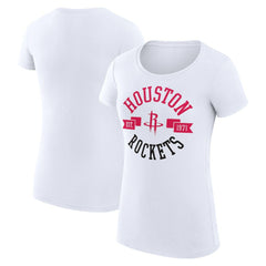 White Houston Rockets G-III 4Her by Carl Banks Women's Super-Slim Fit Lightweight Large City Logo T-Shirt | NBA