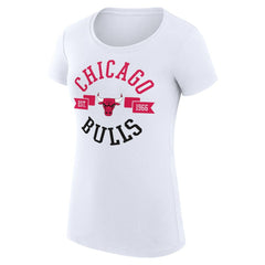 White Chicago Bulls G-III 4Her by Carl Banks Women's Super-Slim Fit Lightweight Large City Logo T-Shirt sale | NBA
