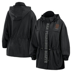 San Francisco Giants WEAR by Erin Andrews Women's Full-Zip Windbreaker Hoodie Jacket - MLB Jackets