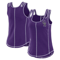 Colorado Rockies WEAR by Erin Andrews Women's Contrast Stitch Tank Top - MLB Tanks