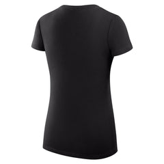 Black San Antonio Spurs G-III 4Her by Carl Banks Women's Super-Slim Fit Lightweight Large City Logo V-Neck T-Shirt | NBA