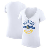 White Golden State Warriors G-III 4Her by Carl Banks Women's Super-Slim Fit Lightweight Large City Logo V-Neck T-Shirt sale | NBA