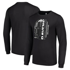 Baltimore Ravens Starter Half Helmet Logo Long Sleeve T-Shirt | NFL Near me