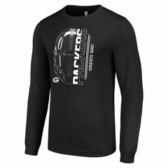 Green Bay Packers Starter Half Helmet Logo Long Sleeve T-Shirt | NFL Outlet