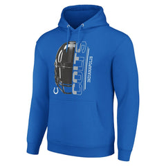 Indianapolis Colts Starter Unisex Half Helmet Logo Pullover Hoodie | NFL Hot
