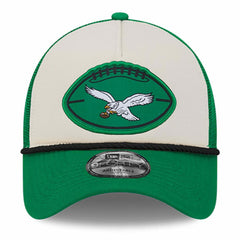 Philadelphia Eagles 2024 Sideline Historic 9FORTY A-Frame Trucker Adjustable Hat | NFL New