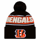 Cincinnati Bengals 2024 Sideline Cuffed Knit Hat with Pom | NFL Sale