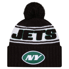 New York Jets 2024 Sideline Cuffed Knit Hat with Pom | NFL New