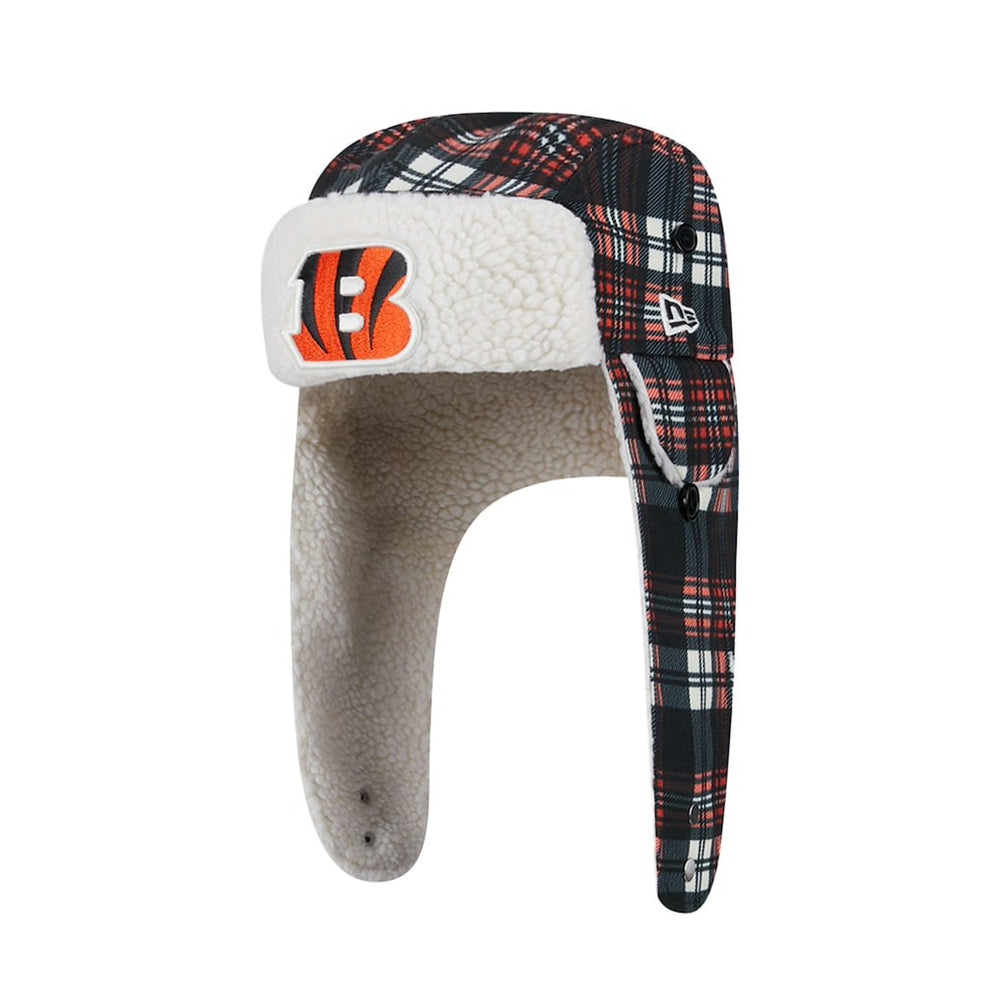 Cincinnati Bengals Sideline Plaid Sherpa Trapper Hat | NFL Near me