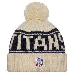 Tennessee Titans Women's 2024 Sideline Cuffed Knit Hat with Pom | NFL US