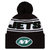 New York Jets Youth 2024/25 Sideline Cuffed Knit Hat with Pom | NFL Online