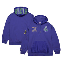 Purple Milwaukee Bucks Team OG 2.0 Vintage Logo Fleece Pullover Hoodie | NBA