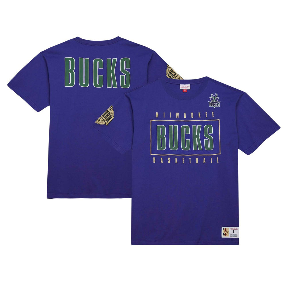Purple Milwaukee Bucks Hardwood Classics Team OG 2.0 Premium Vintage Logo T-Shirt | NBA
