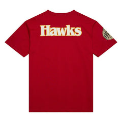 Red Atlanta Hawks Hardwood Classics Team OG 2.0 Premium Vintage Logo T-Shirt | NBA