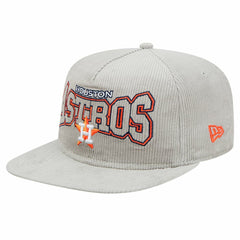 New Era Houston Astros Gray Corduroy Golfer Snapback Hat - MLB Hats