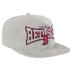 New Era Boston Red Sox Gray Corduroy Golfer Snapback Hat - MLB Hats