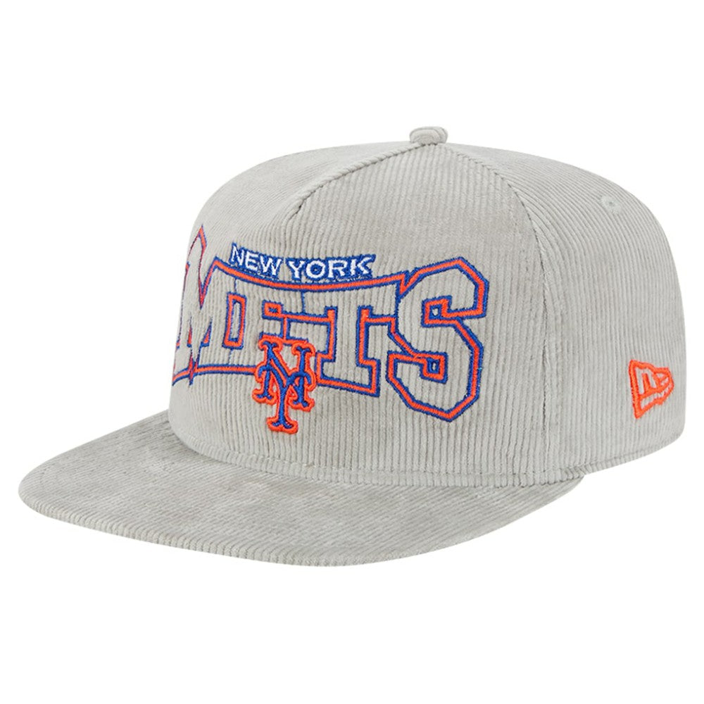 New Era New York Mets Gray Corduroy Golfer Snapback Hat - MLB Hats