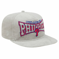 New Era Philadelphia Phillies Gray Corduroy Golfer Snapback Hat - MLB Hats
