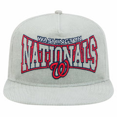 New Era Washington Nationals Gray Corduroy Golfer Snapback Hat - MLB Hats