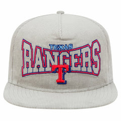 New Era Texas Rangers Gray Corduroy Golfer Snapback Hat - MLB Hats