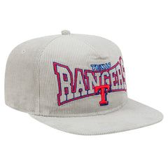 New Era Texas Rangers Gray Corduroy Golfer Snapback Hat - MLB Hats