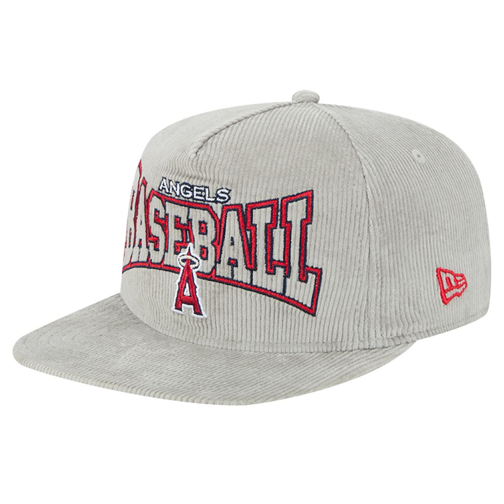 New Era Los Angeles Angels Gray Corduroy Golfer Snapback Hat - MLB Hats