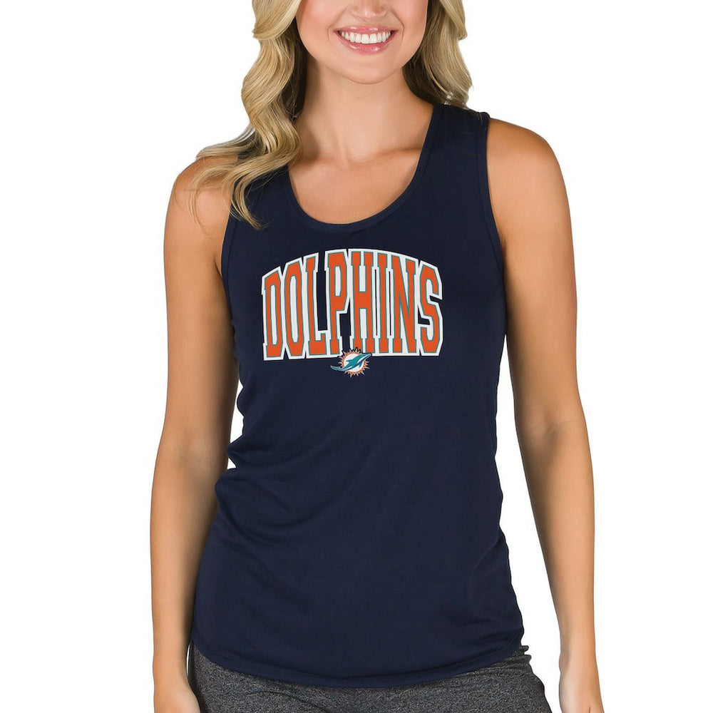 Miami Dolphins Concepts Sport Women's Marathon Racer Back Tank Top | NFL Outlet