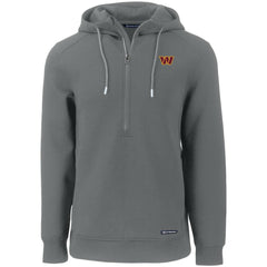 Washington Commanders Cutter & Buck Primary Mark Roam Eco Recycled Half-Zip Pullover Hoodie | NFL Online