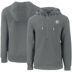 Pittsburgh Steelers Cutter & Buck Primary Mark Roam Eco Recycled Half-Zip Pullover Hoodie | NFL On sale