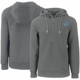 Detroit Lions Cutter & Buck Primary Mark Roam Eco Recycled Half-Zip Pullover Hoodie | NFL New