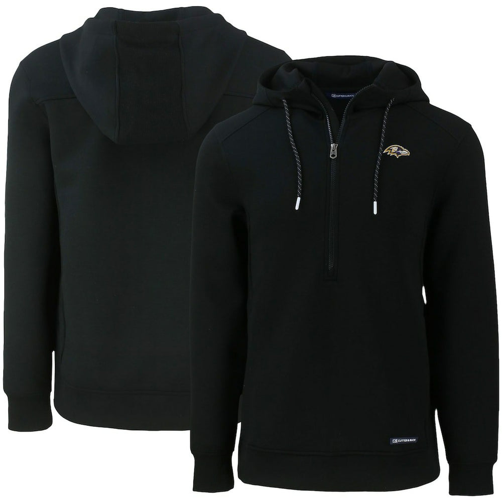Baltimore Ravens Cutter & Buck Primary Mark Roam Eco Recycled Half-Zip Pullover Hoodie | NFL On sale