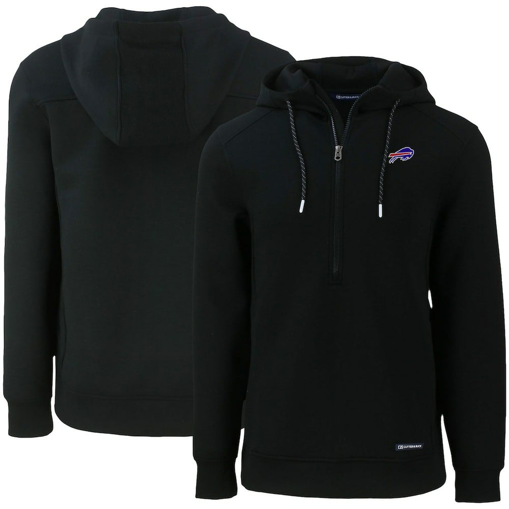 Buffalo Bills Cutter & Buck Primary Mark Roam Eco Recycled Half-Zip Pullover Hoodie | NFL Online