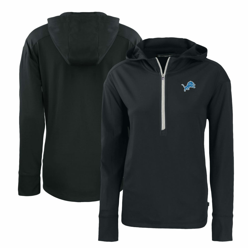 Detroit Lions Cutter & Buck Women's Primary Mark Daybreak Eco Recycled Half-Zip Hoodie | NFL Outlet