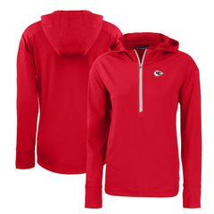 Kansas City Chiefs Cutter & Buck Women's Primary Mark Daybreak Eco Recycled Half-Zip Hoodie | NFL New
