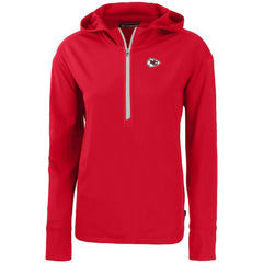 Kansas City Chiefs Cutter & Buck Women's Primary Mark Daybreak Eco Recycled Half-Zip Hoodie | NFL New