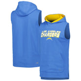 Los Angeles Chargers MSX by Michael Strahan Captain Sleeveless Hoodie T-Shirt | NFL Sale