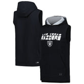 Las Vegas Raiders MSX by Michael Strahan Captain Sleeveless Hoodie T-Shirt | NFL Outlet