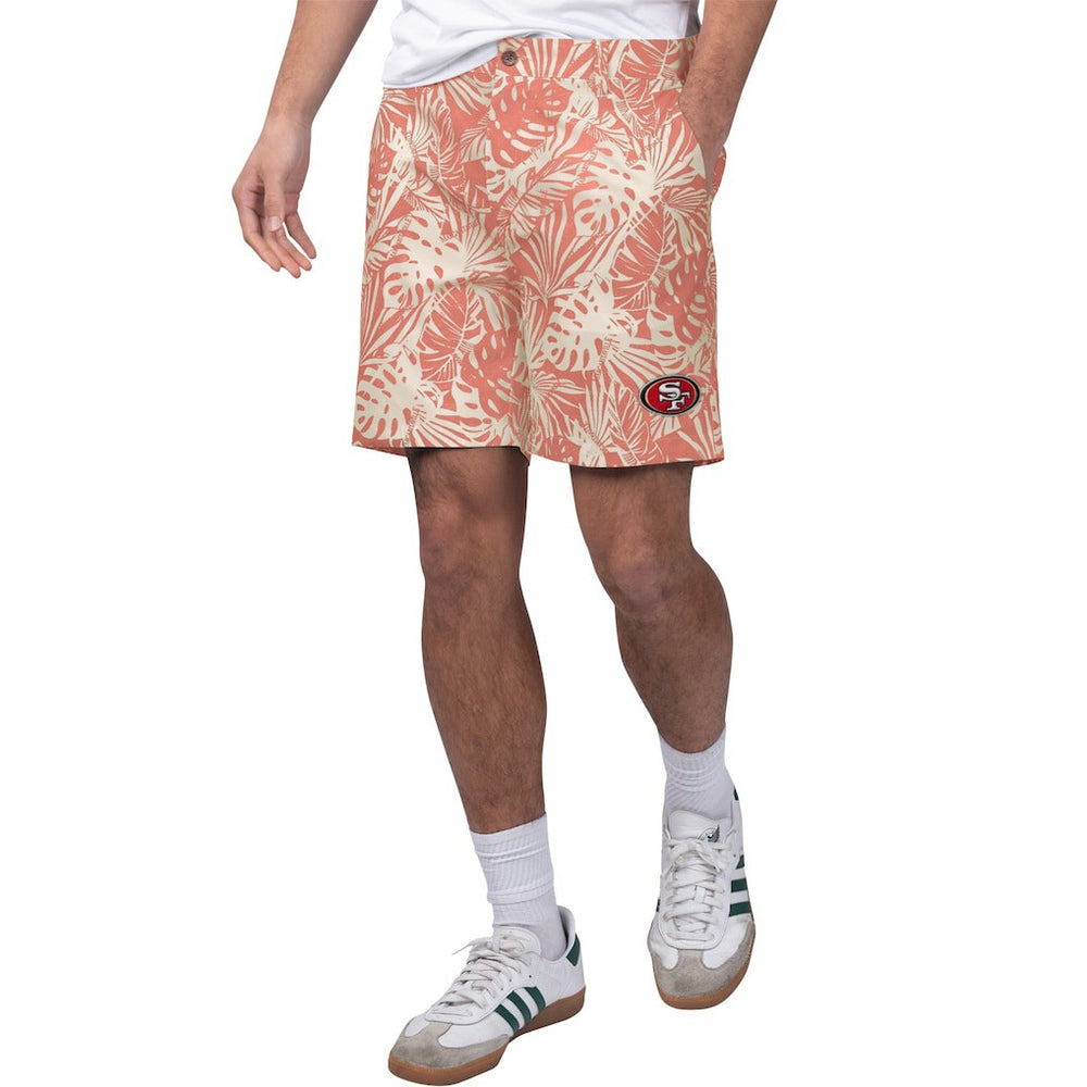 San Francisco 49ers Margaritaville Sandwashed Monstera Print Amphib Shorts | NFL US