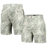 Pittsburgh Steelers Margaritaville Sandwashed Monstera Print Amphib Shorts | NFL New