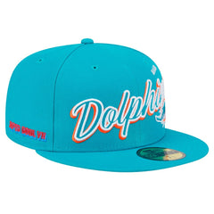 Miami Dolphins Script Sided 59FIFTY Fitted Hat | NFL Hot