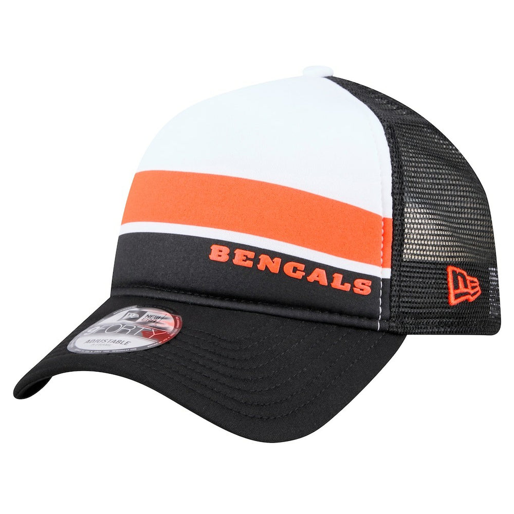 Cincinnati Bengals Sport Night Color Block 9FORTY A-Frame Trucker Adjustable Hat | NFL Near me
