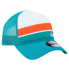 Miami Dolphins Color-Block 9FORTY A-Frame Trucker Adjustable Hat | NFL Near me