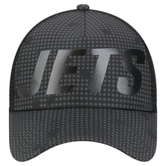 New York Jets Throwback Midnight Ink Tonal Text A-Frame Trucker 9FORTY Adjustable Hat | NFL Near me