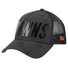 Cleveland Browns Throwback Midnight Ink Tonal Text A-Frame Trucker 9FORTY Adjustable Hat | NFL Near me