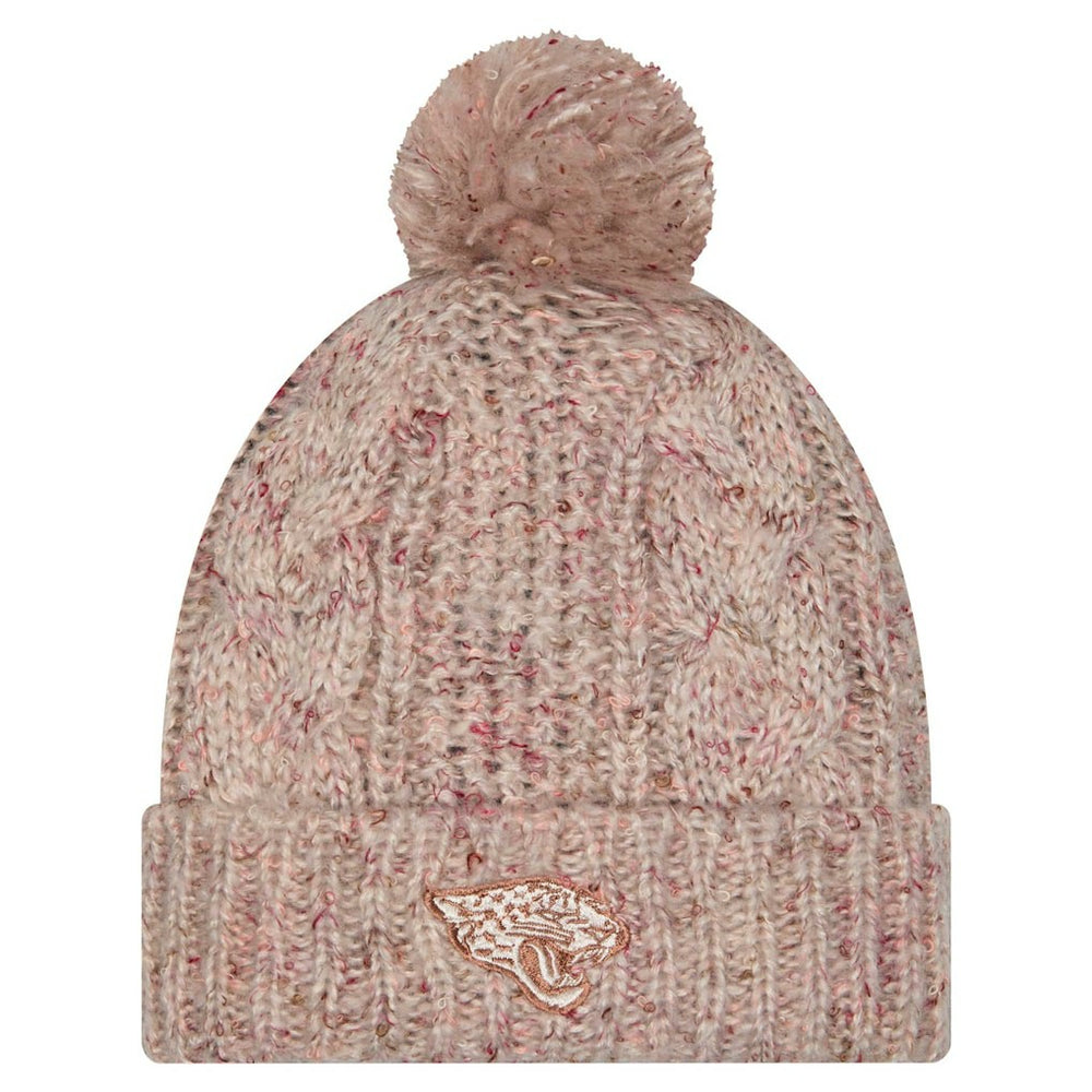 Jacksonville Jaguars Women's Trendy Tone Cuffed Knit Hat with Pom | NFL Hot